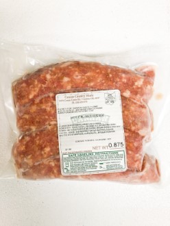 brats HOT ITALIAN -pork 4 PACK $8.00/LB