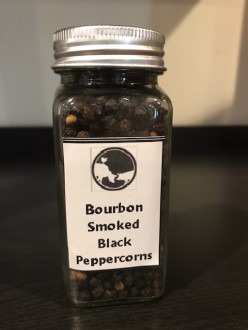 SPICE- BOURBON SMOKED BLACK PEPPERCORNS 4 OZ BOTTLE $8.00