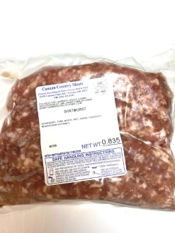 brats BRATWURST-pork 4 PACK $8.00/LB