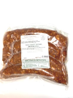 brats CHORIZO-pork 4 PACK $7.75/LB