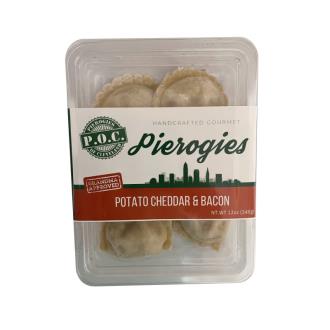 POTATO CHEDDAR AND BACON PIEROGIES $10.00 / 6 PACK